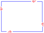 Free Stock Photo: Illustration of a blank red and blue frame