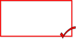 Free Stock Photo: Illustration of a blank red frame border with a check mark