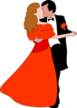Free Stock Photo: Illustration of a couple ballroom dancing