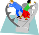 Free Stock Photo: Illustration of a man and woman trapped in a trap
