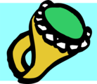Free Stock Photo: Illustration of a ring with a green stone