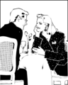 Free Stock Photo: Illustration of a couple having a romantic dinner
