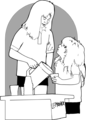 Free Stock Photo: Illustration of kids at a lemonade stand