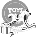 Free Stock Photo: Illustration of a toy rocking horse and presents