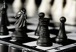 Free Stock Photo: Close-up of a black chess rook piece