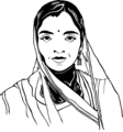 Free Stock Photo: Illustration of an Indian womans face