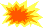 Free Stock Photo: Illustration of a red orange and yellow burst