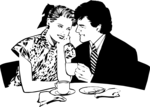 Free Stock Photo: Illustration of a couple having a romantic dinner