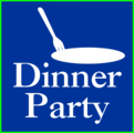 Free Stock Photo: Illustration of a fork and dinner party text