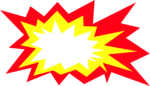 Free Stock Photo: Illustration of a yellow and red burst