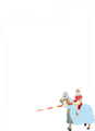 Free Stock Photo: Illustration of a blank frame border with a knight on a horse