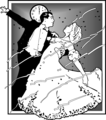 Free Stock Photo: Illustration of a couple dancing at midnight