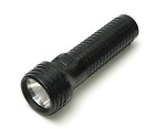 Free Stock Photo: A black flashlight isolated on a white background
