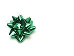 Free Stock Photo: A green bow isolated on a white background