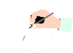 Free Stock Photo: Illustration of a hand holding a pencil
