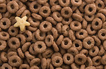 Free Stock Photo: Close-up of round and star shaped breakfast cereal