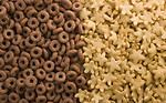 Free Stock Photo: Close-up of round and star shaped breakfast cereal