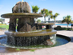 Free Stock Photo: A large fountain by the beach