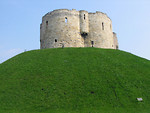 Free Stock Photo: Cliffords Tower on top of a hill in York