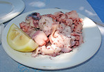 Free Stock Photo: A plate of octopus salad