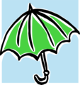 Free Stock Photo: Illustration of a green umbrella