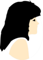 Free Stock Photo: Illustration of a young womans profile