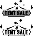 Free Stock Photo: Illustration of tents and tent sale texts