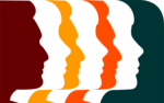 Free Stock Photo: Illustration of colored face profiles
