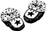 Free Stock Photo: Illustration of a pair of slippers with stars