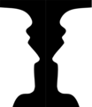 Free Stock Photo: Illustration of an optical illusion of face profiles