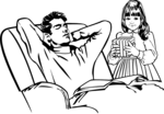 Free Stock Photo: Illustration of a father and his daughter