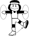 Free Stock Photo: Illustration of a doll doing exercises