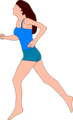 Free Stock Photo: Illustration of a woman running