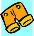Free Stock Photo: Illustration of a pair of orange shorts
