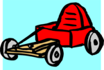 Free Stock Photo: Illustration of a red go-kart