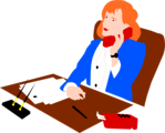 Free Stock Photo: Illustration of a business woman on the phone