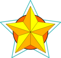 Free Stock Photo: Illustration of a yellow star