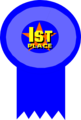 Free Stock Photo: Illustration of a 1st place ribbon