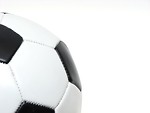 Free Stock Photo: Close-up of a soccer ball isolated on a white background