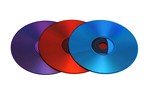 Free Stock Photo: Colored cds isolated on a white background.