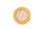 Free Stock Photo: A 1 Euro coin isolated on a white background