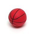 Free Stock Photo: A toy basketball isolated on a white background