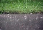 Free Stock Photo: Close-up of a sidewalk in the rain