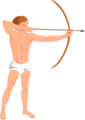 Free Stock Photo: Illustration of cupid with a bow and arrow