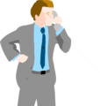 Free Stock Photo: Illustration of a business man on a phone