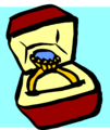 Free Stock Photo: Illustration of a ring with a blue gem