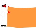 Free Stock Photo: Illustration of a chef with a blank sign