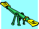 Free Stock Photo: Illustration of a see-saw