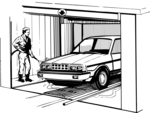 Free Stock Photo: Illustration of a man washing a car
