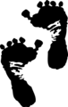 Free Stock Photo: Illustration of baby footprints